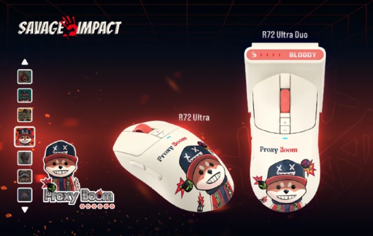 Коллаборация Bloody x Savage Impact: игровые мыши R72 Ultra, R72 Ultra Duo