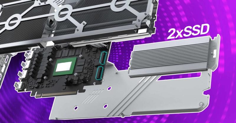 Maxsun используют 8 линий PCIe, которые не нужны Intel Arc B580, для двух SSD