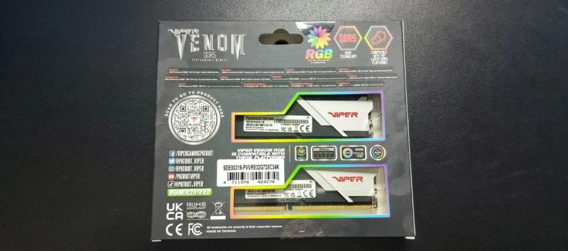 Оперативная память DDR5 Patriot Viper Venom RGB 32 GB — для топовых игровых сетапов