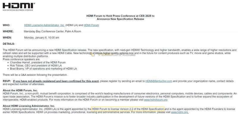 [Утечка] Больше пропускной способности! Стандарт HDMI 2.2 представят 6 января