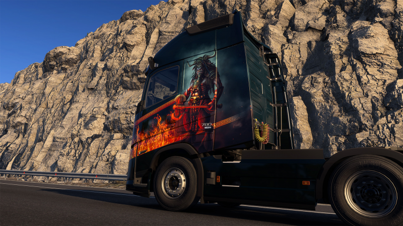 Для Euro Truck Simulator 2 вышел набор покрасок Greek Mythology Pack в стиле существ из мифов