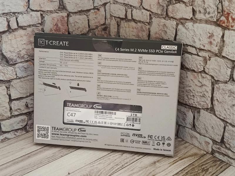 Обзор T-CREATE C4 Series M.2 NVMe SSD PCIe Gen4x4 1 TB: баланс производительности и цены для творчества и игр