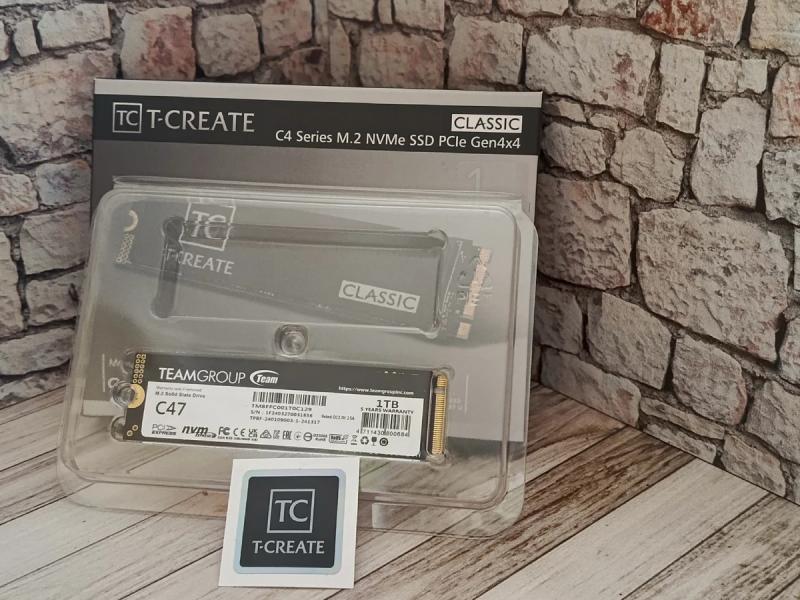 Обзор T-CREATE C4 Series M.2 NVMe SSD PCIe Gen4x4 1 TB: баланс производительности и цены для творчества и игр