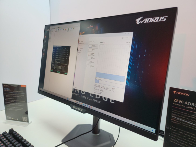 Gigabyte показала быстрые игровые мониторы на панелях QD-OLED и IPS на выставке Computex 2025