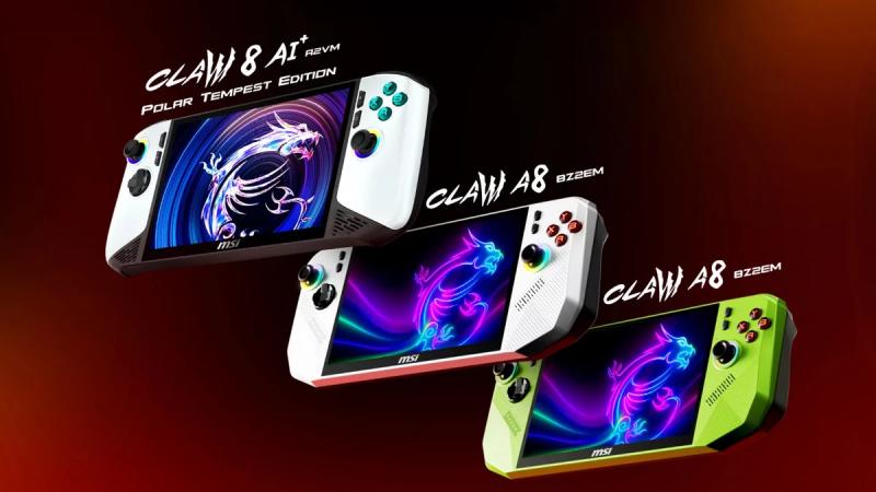 MSI запускает линейку портативных консолей Claw версиями с Ryzen Z2 Extreme