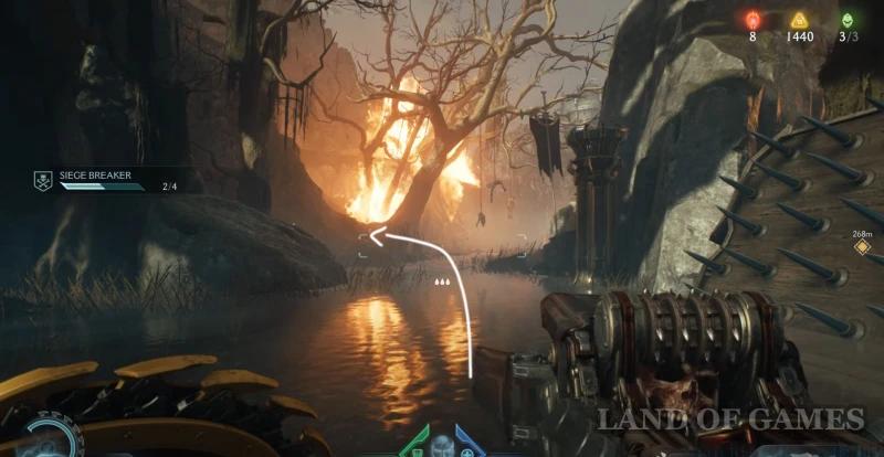 Осада (Часть 1) в Doom The Dark Ages: все игрушки, пушки, золото и секреты
