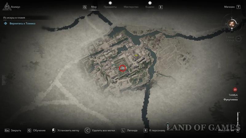 Замок Фукутияма в Assassin's Creed Shadows: все самураи-дайсе и легендарный сундук
