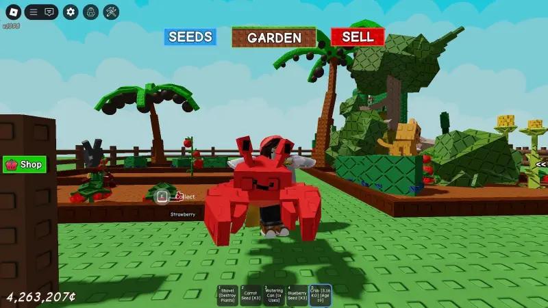 Краб в Grow a Garden (Вырасти сад): как получить и что делает