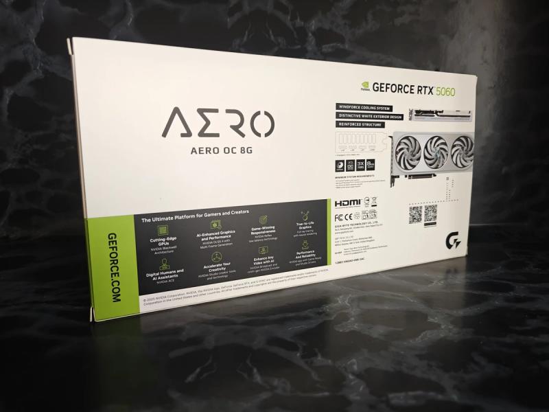 Обзор Gigabyte RTX 5060 Aero OC — белая и производительная