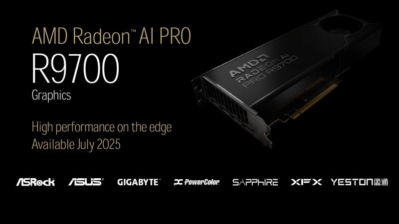 Стартовали продажи Radeon AI PRO R9700 для работы с ИИ — в два раза дешевле, чем NVIDIA RTX PRO 4000 Blackwell