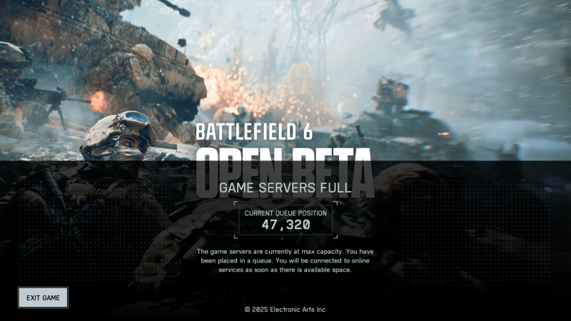 Бета Battlefield 6 еще даже не стартовала, но уже собрала очередь из почти 50 тысяч человек