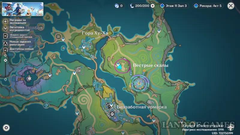 Богатые сундуки на курорте Оазис отдыха в Genshin Impact: где найти
