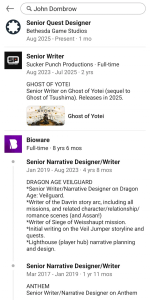 Сценарист Mass Effect 3 и Dragon Age the Veilguard нашёл новую работу в Bethesda — теперь он дизайнер квестов
