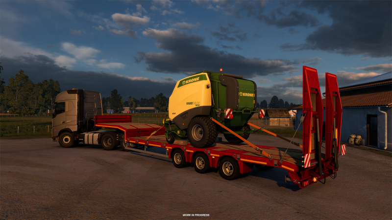 В Euro Truck Simulator 2 появятся новые типы грузов. Скриншоты дополнения KRONE Agriculture Equipment