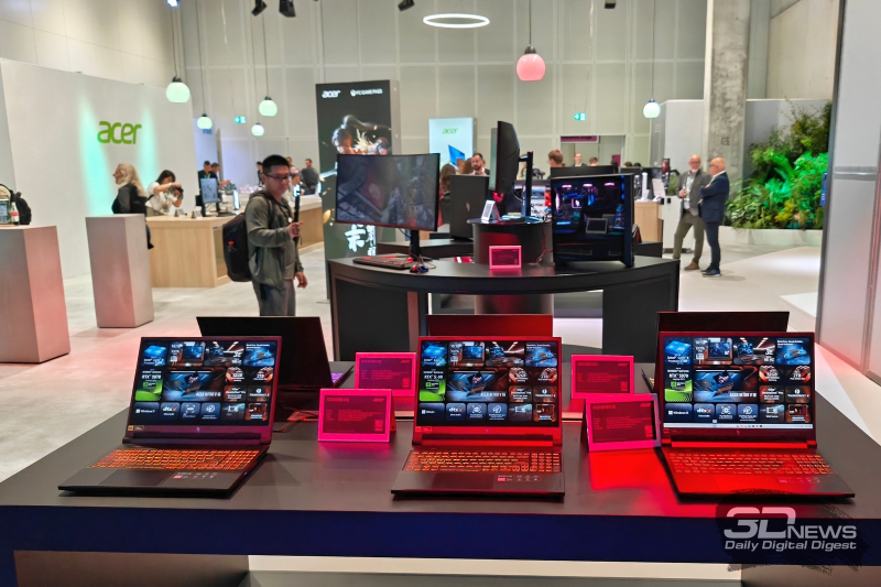Репортаж со стенда Acer на выставке IFA 2025: геймерские компьютеры и мониторы, самый лёгкий 16" ноутбук и другие новинки