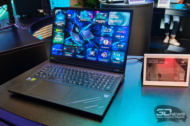 Репортаж со стенда Acer на выставке IFA 2025: геймерские компьютеры и мониторы, самый лёгкий 16" ноутбук и другие новинки