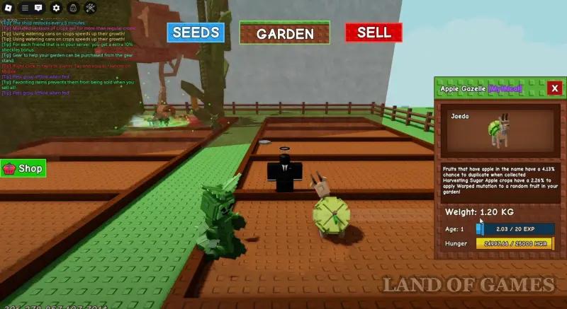 Яблочная газель в Вырасти Сад (Grow a Garden): что делает и как получить
