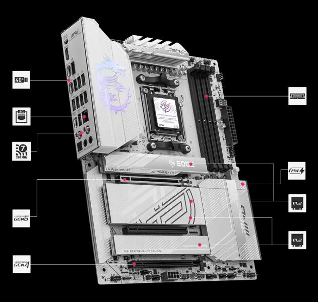MSI расширяет линейку белых материнских плат AM5