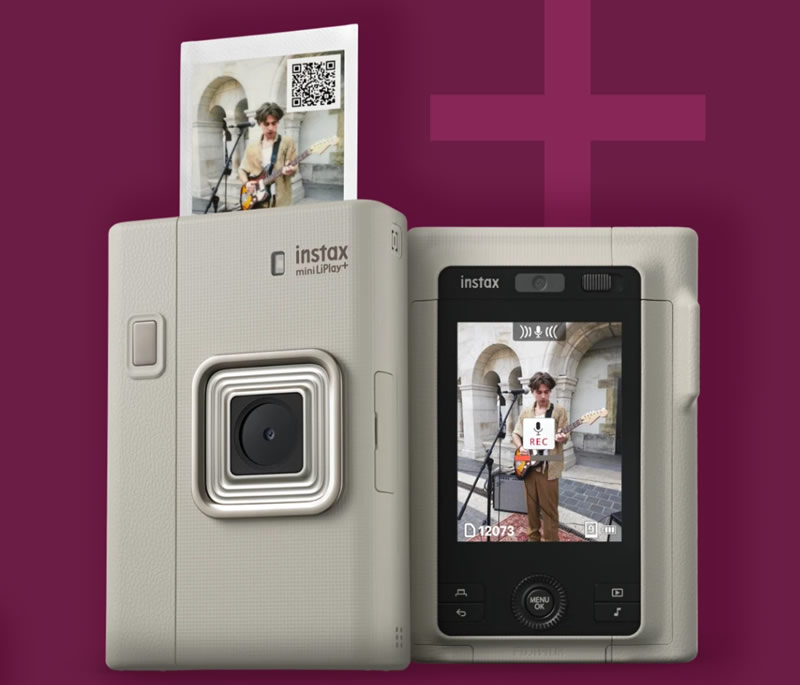 Fujifilm представила гибридную камеру Instax LiPlay Plus — с записью звука, принтером и селфи-камерой