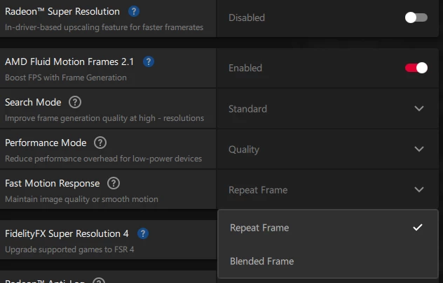 AMD Fluid Motion Frames 2.1 получил новую функцию для динамичных сцен