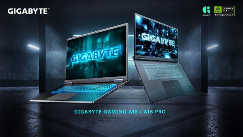 GIGABYTE выводит на рынок новые GAMING A16 PRO и A18 — компактные игровые ноутбуки с ИИ и графикой до RTX 5080