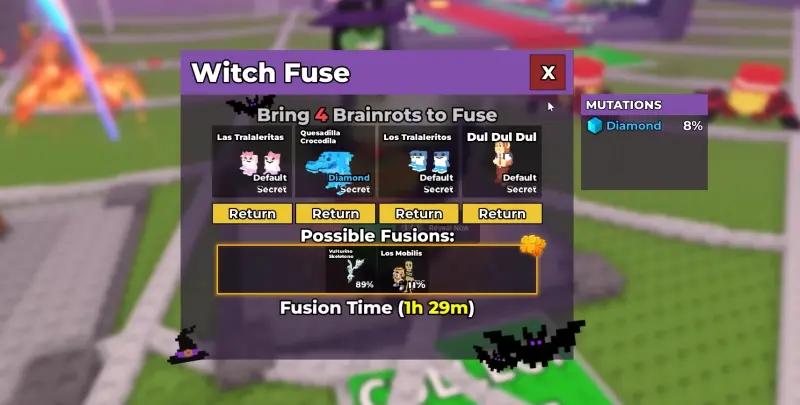 Каких брейнротов можно получить на Хэллоуин в Witch Fuse в Укради Брейнрот
