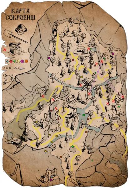Карта мира и города в Of Ash and Steel: все сокровища, торговцы и зелья